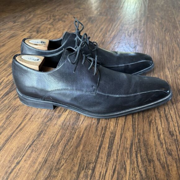 Kenneth Cole Men’s Leather Oxford Dress Shoes Black Square Toe Size 13M - Picture 2 of 10